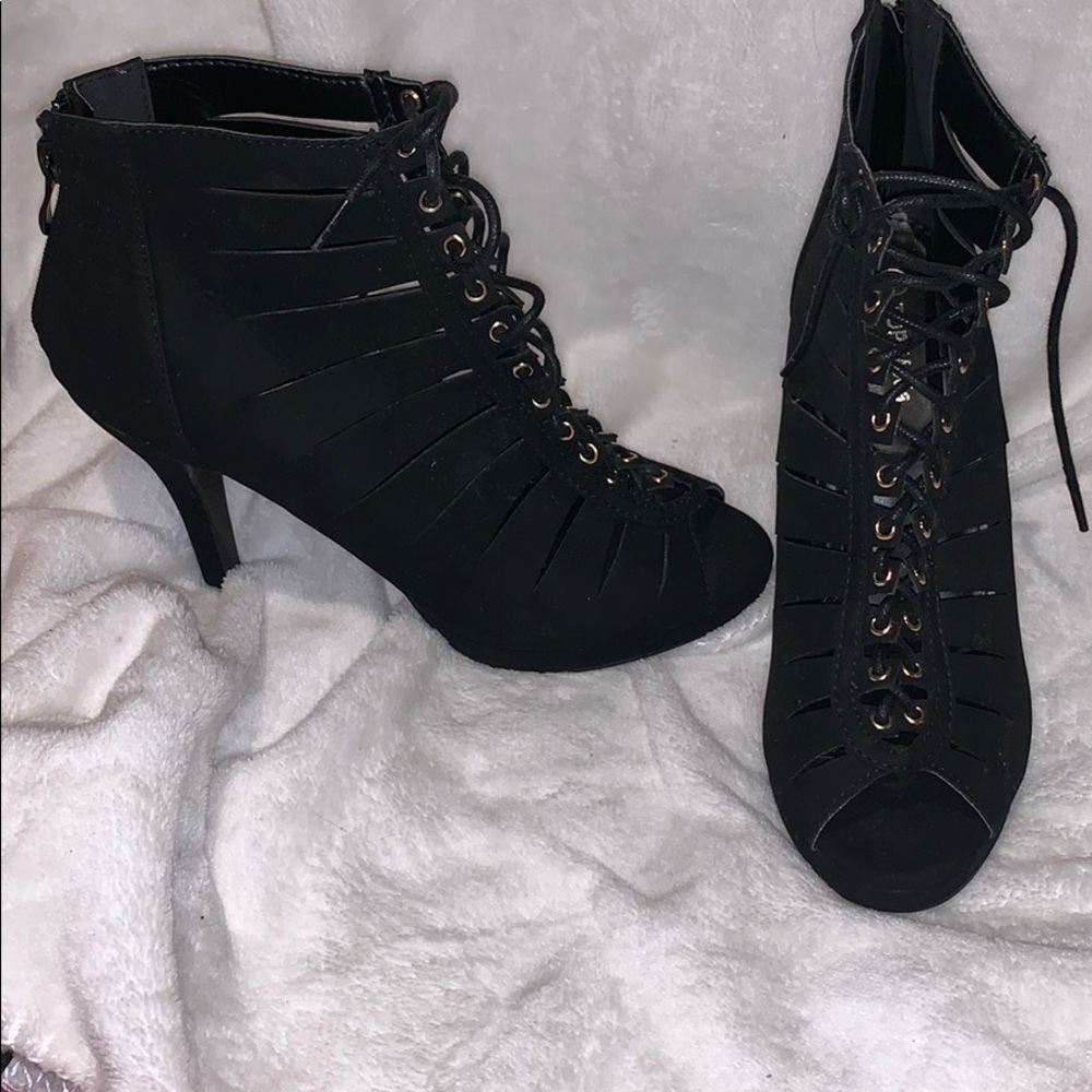 New Black booties size 8